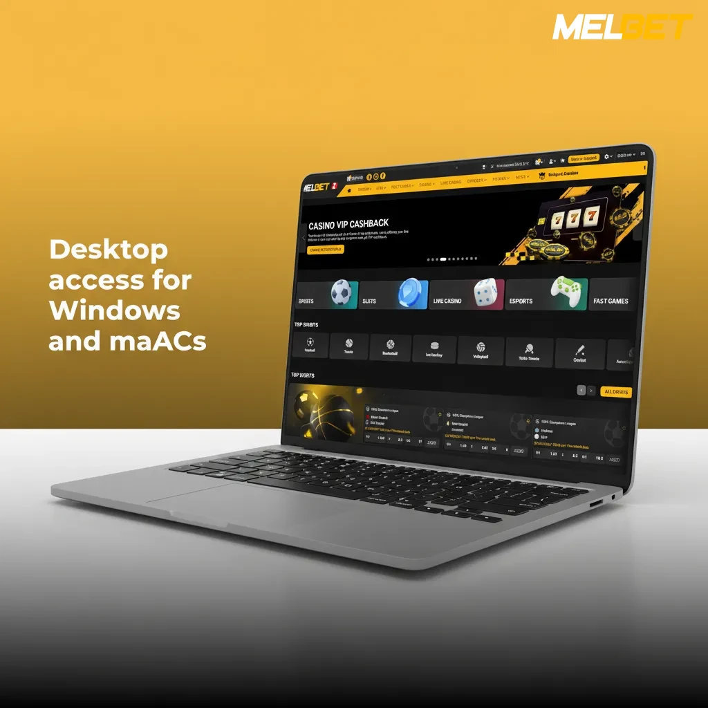 Melbet desktop – bet and play casino via Chrome, Safari, Edge, or Firefox.