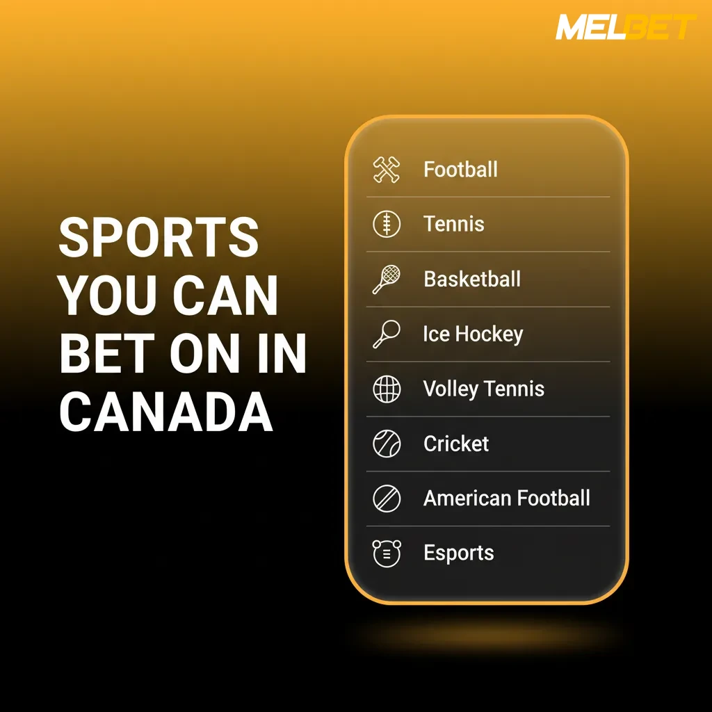 Melbet sports in Canada – hockey, CFL, basketball, soccer, tennis, baseball, props, futures.