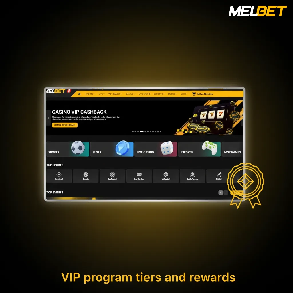 Melbet VIP program – earn points for cashback, higher limits, and tournaments.